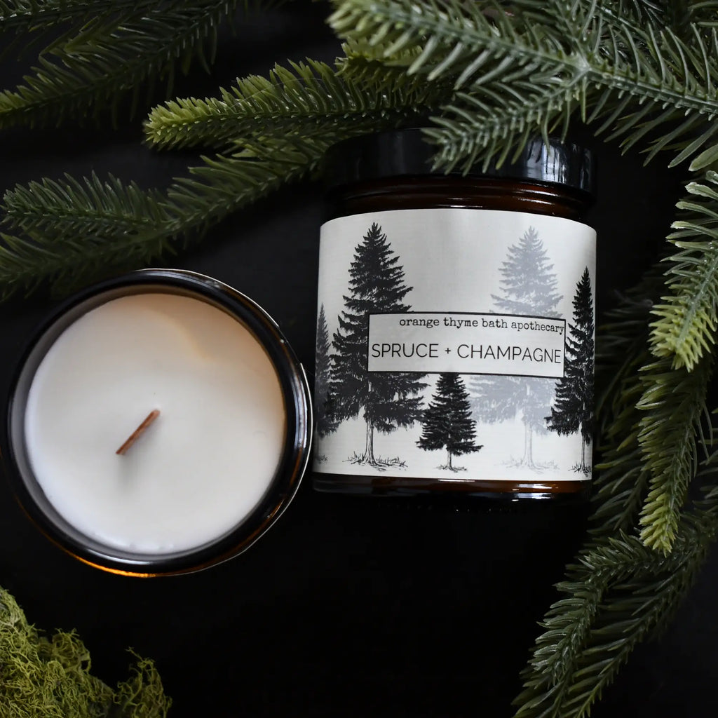 Spruce + Champagne 9oz CANDLE | COCONUT SOY | WOODEN WICK