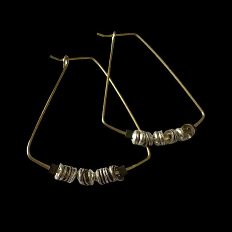 Celebration Earrings - Brass Dangle Earrings