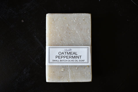 Oatmeal Peppermint  -Olive Oil Soap